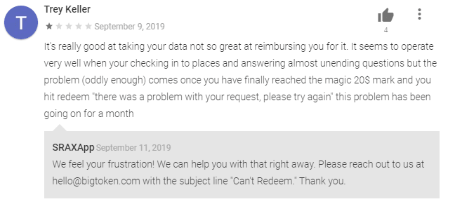 BIGtoken Review, FAQs And Guide: Legit Or Not? 21 BIGtoken Google Playstore Review - Can't redeem