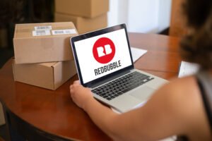 Reviews: Know When To Trust 1 redbubble with woman on computer