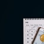 Technology: Apps, Websites, SEO, Security and Digital Tools 2 Close‑up of a laptop screen showing a forex chart with a calendar overlay