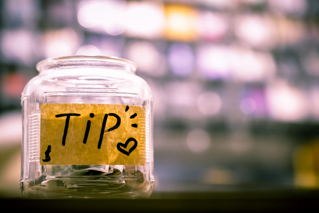 close‑up of a laptop screen showing a tip button on a craft beer blog